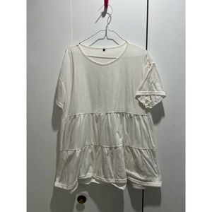Short Sleeve Babydoll Tiered Top